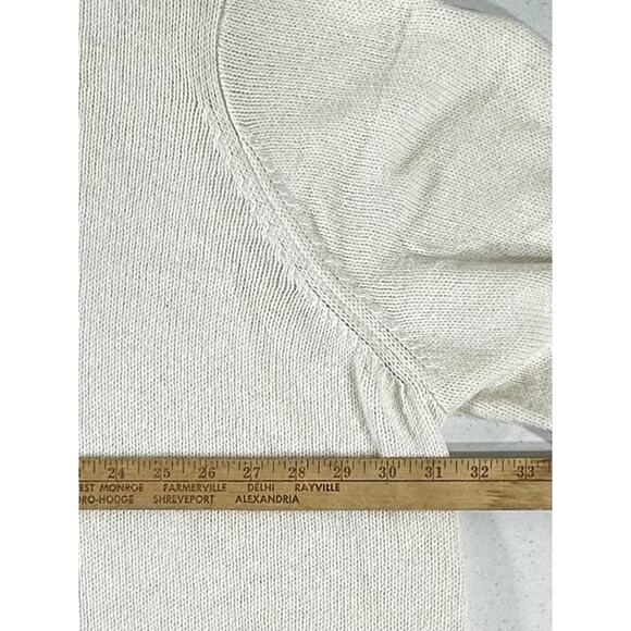 Studio Park X Shaun Killinger Ruffle Neck Wrist Sweater Size 5X Cream Ivory - Picture 7 of 8